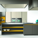 Cucina con colori particolari